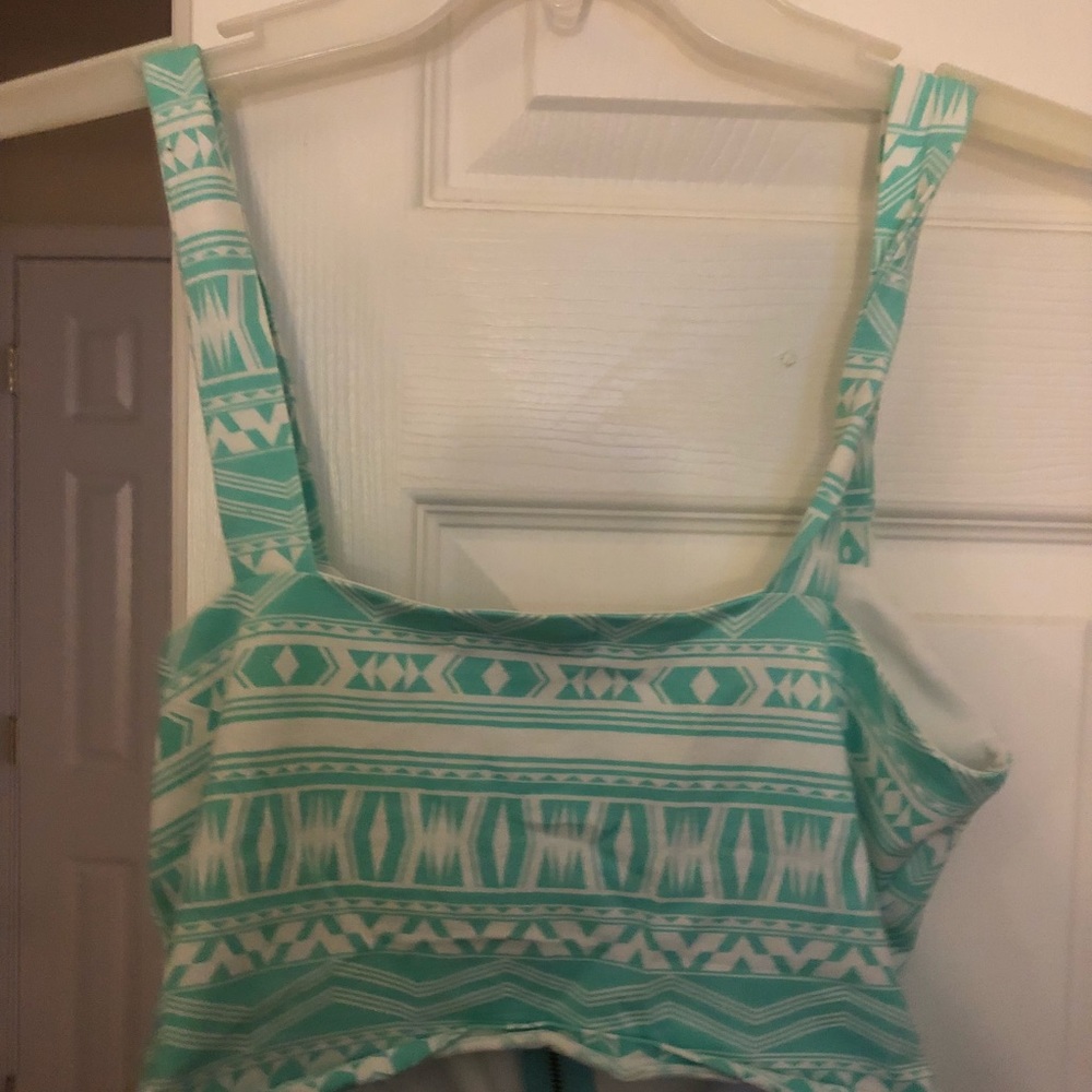 Front zip crop top